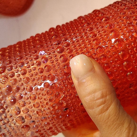 Bubble Side Glass Tumbler Glasses Set Of 4 Pink - Picture 2 of 5